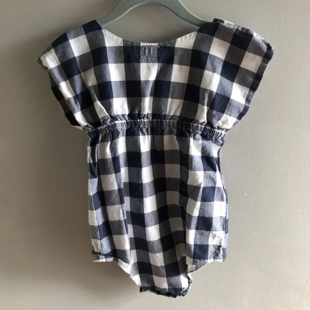 Goldybelle Navy Gingham Romper Size 3T